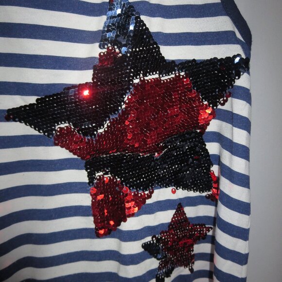 Patriotic‎ Girls Sequence Fun Summer Shirt - Picture 2 of 4